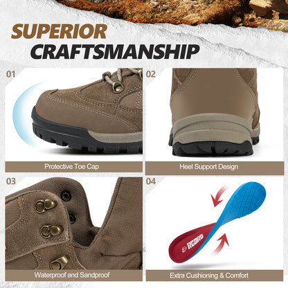 R CORD Women’s Waterproof Hiking Boots Non-Slip for Day Hiking