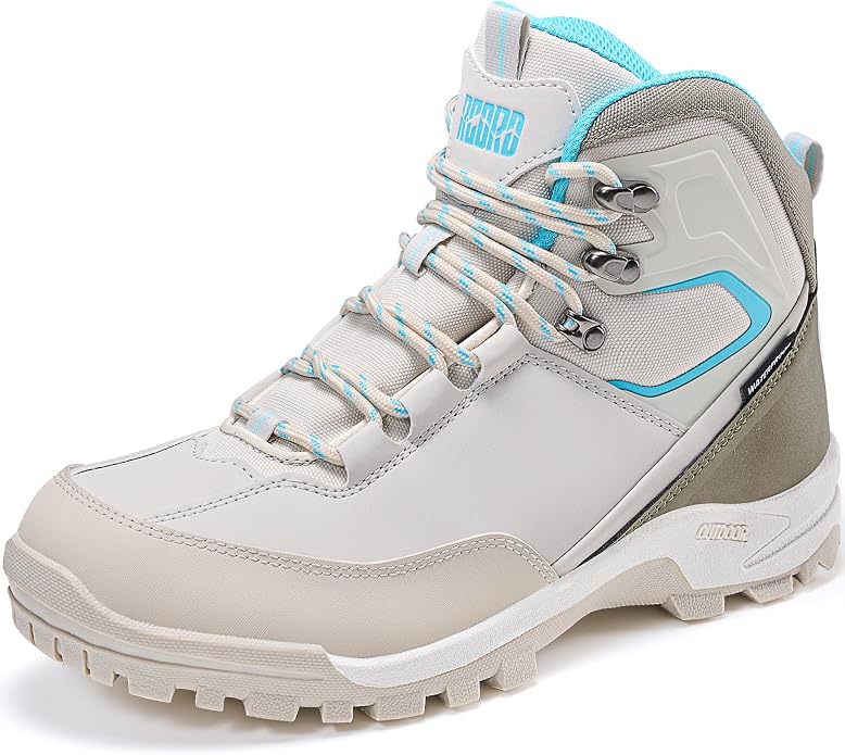 R CORD Women's Waterproof Hiking Boots with Non-Slip Grip for Dog Walking