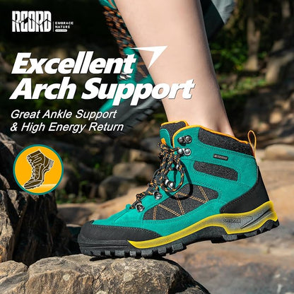 R CORD Women’s Waterproof Hiking Boots Non-Slip for Day Hiking