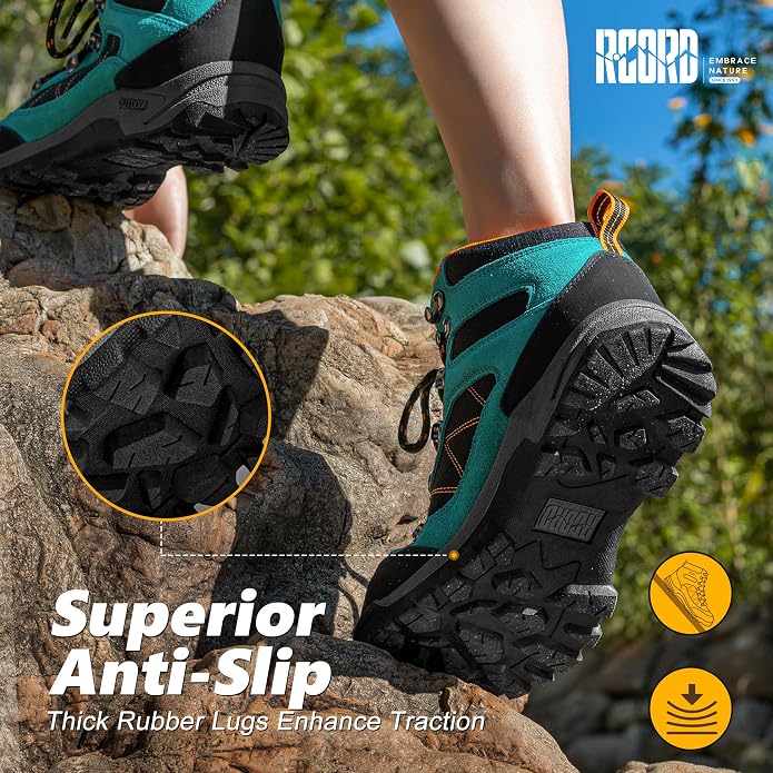 R CORD Women’s Waterproof Hiking Boots Non-Slip for Day Hiking