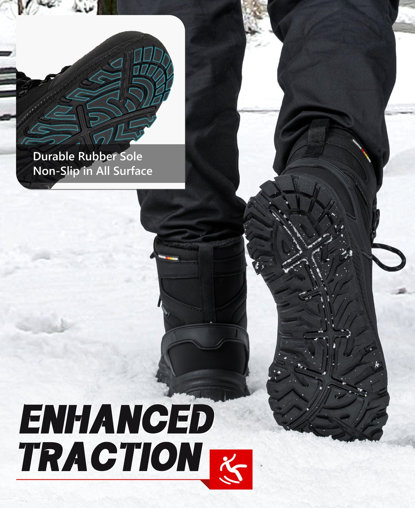 R CORD Mens Snow Boots