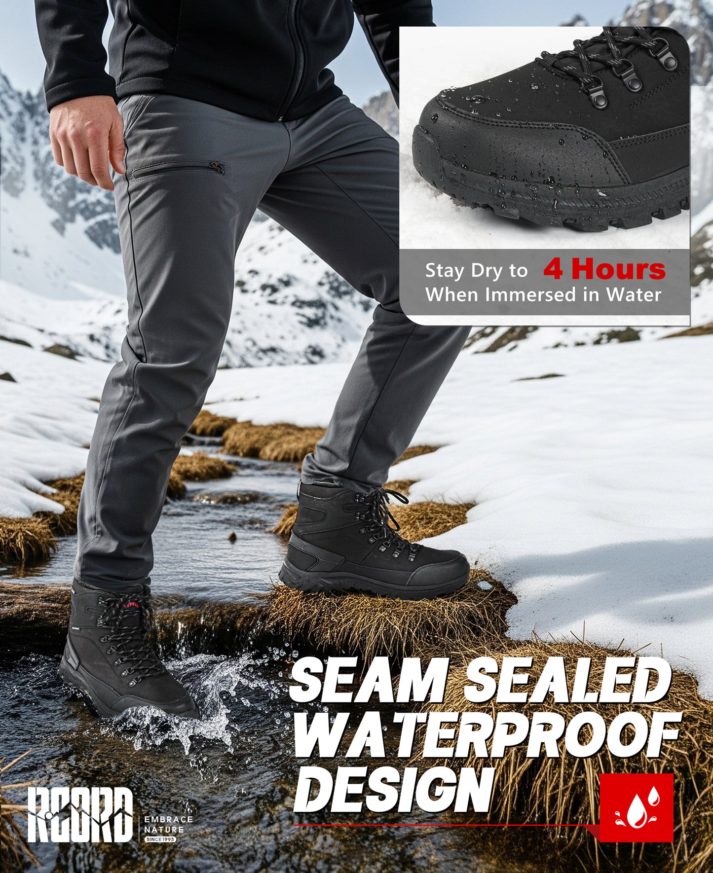 R CORD Mens Snow Boots