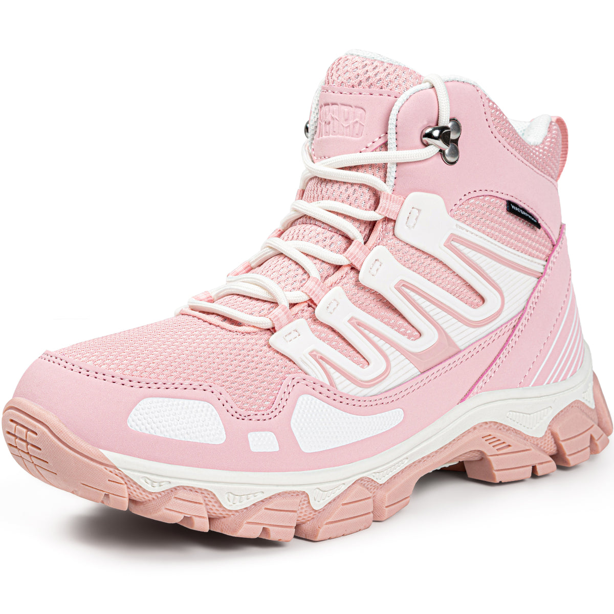 Breathable girls hiking boots for school, outdoor play, travel [color:Pink]