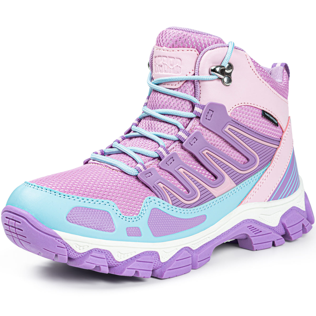 Breathable girls hiking boots for school, outdoor play, travel [color:Purple]