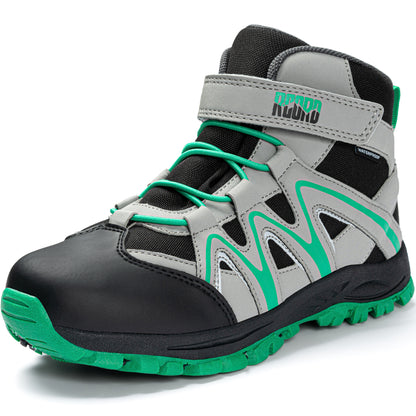 Comfortable girls hiking boots for school, daily wear, family outings [color:BlackGreen]