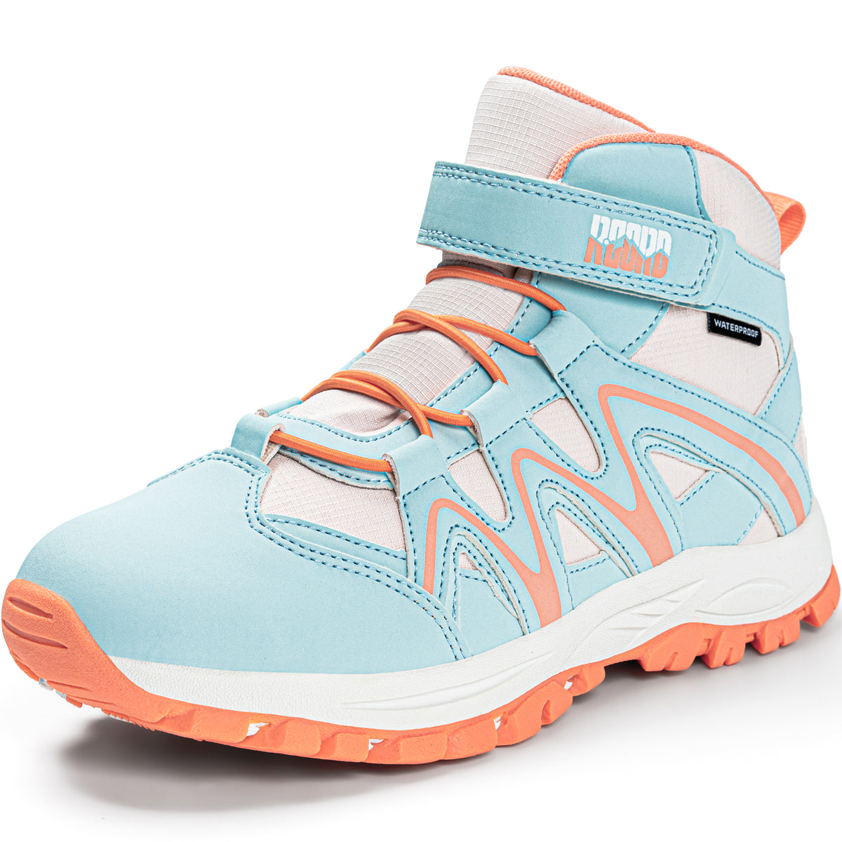 Comfortable girls hiking boots for school, daily wear, family outings [color:BluePeach]