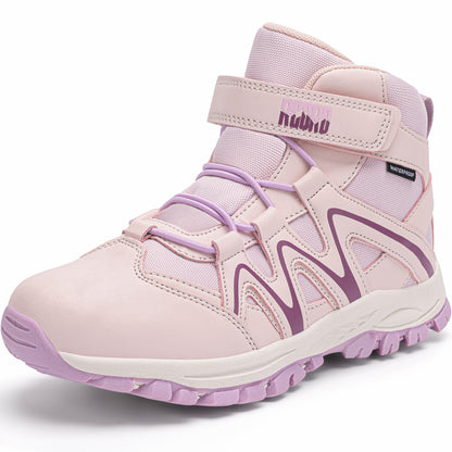Comfortable girls hiking boots for school, daily wear, family outings [color:LightPurple]