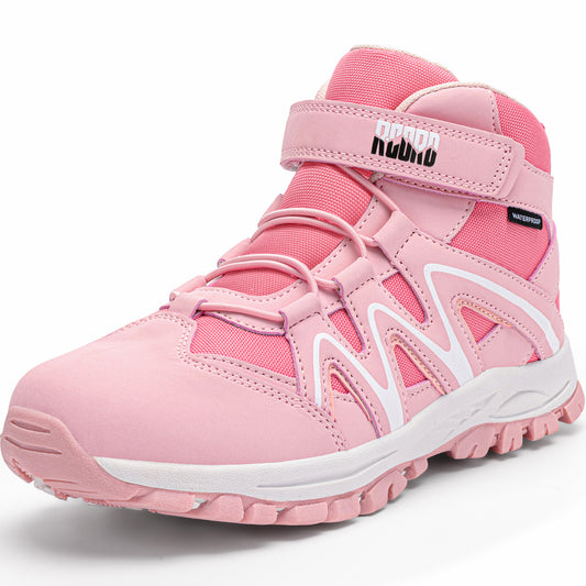 Comfortable girls hiking boots for school, daily wear, family outings [color:Pink]