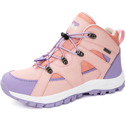 Comfortable kids hiking boots for school, playground, park [color:Peach]