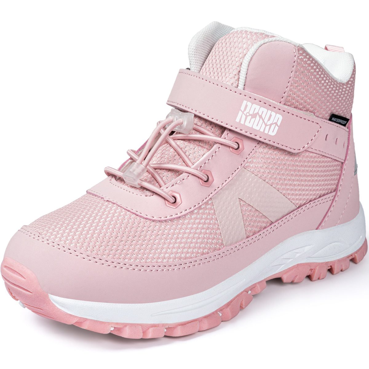 Cushioned girls hiking boots for walking, park, playground [color:Pink]