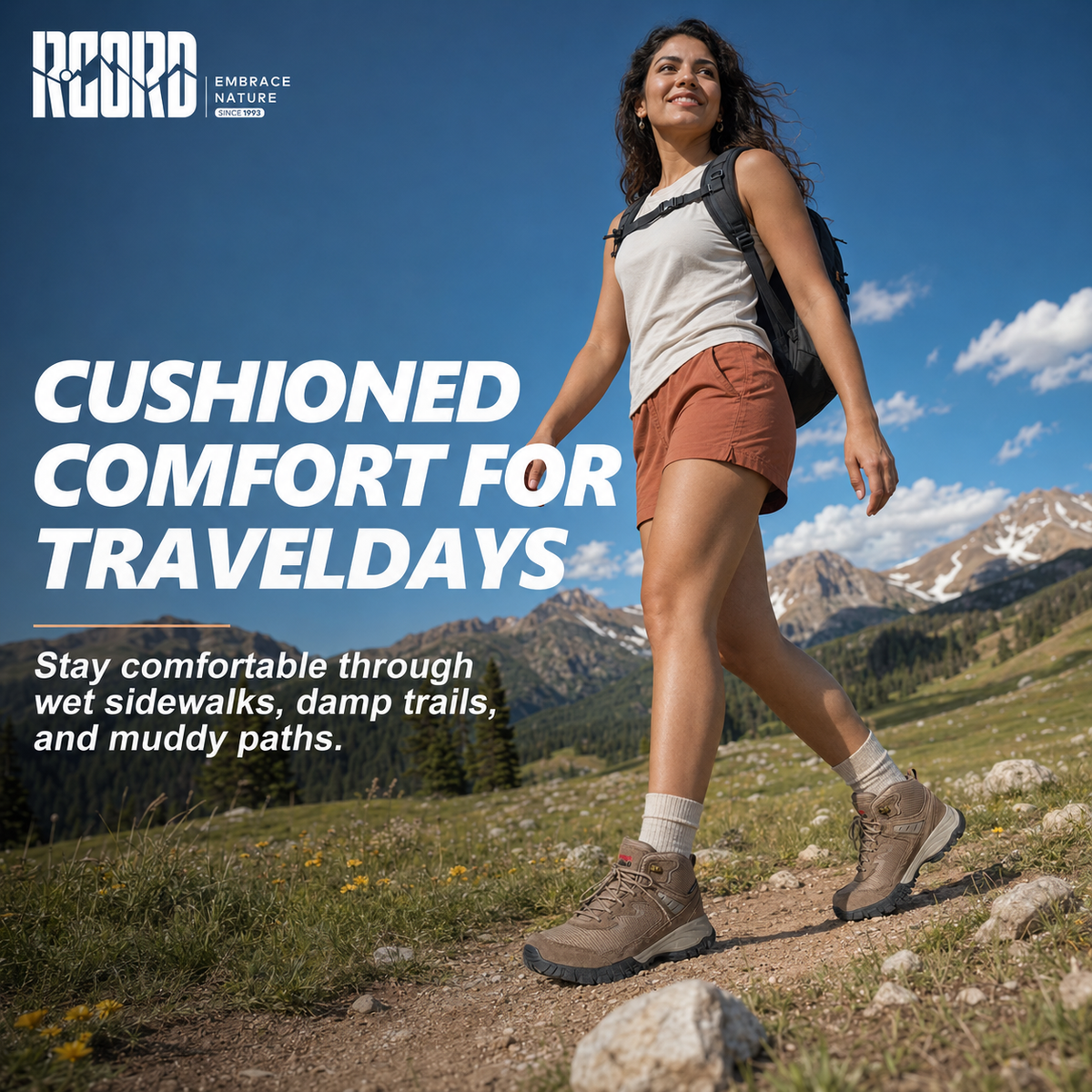 Cushioned insole comfort for time spent on your feet outdoors [color:Brown]