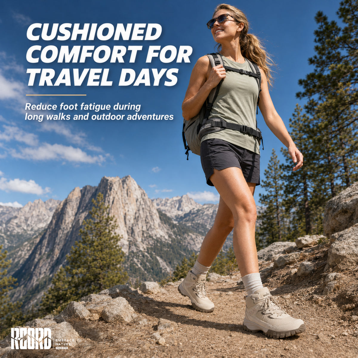 Cushioned insole comfort for time spent on your feet outdoors [color:Sand]
