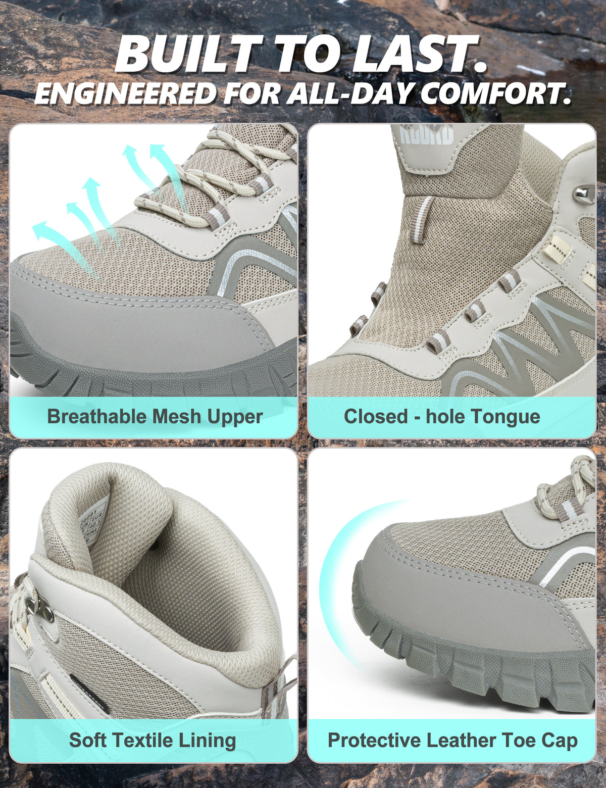 Cushioned insole comfort for everyday movement and errands [color:Sand]
