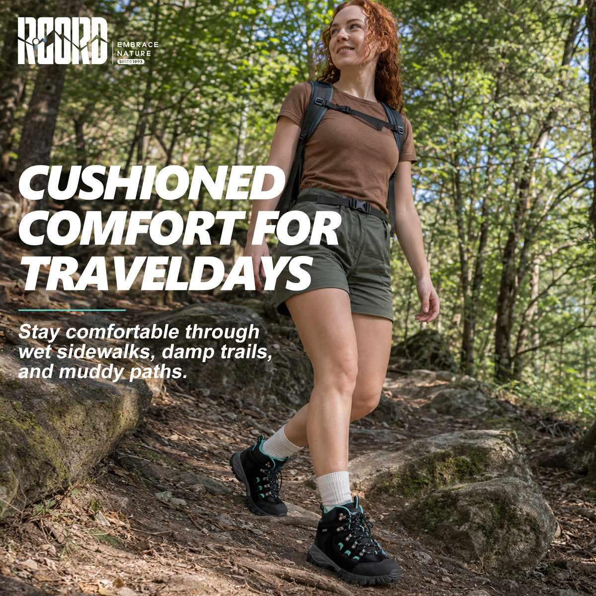 Cushioned comfort for travel days with more time on your feet [color:Black]
