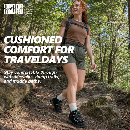 Cushioned comfort for travel days with more time on your feet [color:Black]
