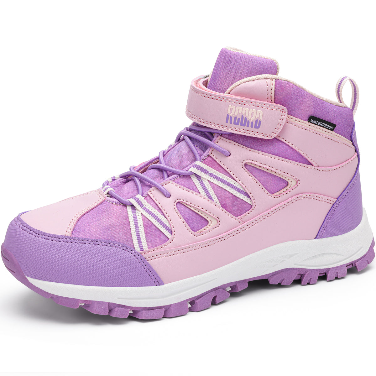 Durable girls hiking boots for rocky trails, dirt paths, outdoor adventures [color:Purple]