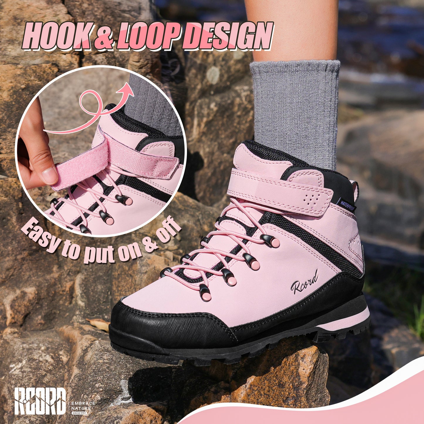 R CORD Kids Hiking Boots Girls Hiking Boots