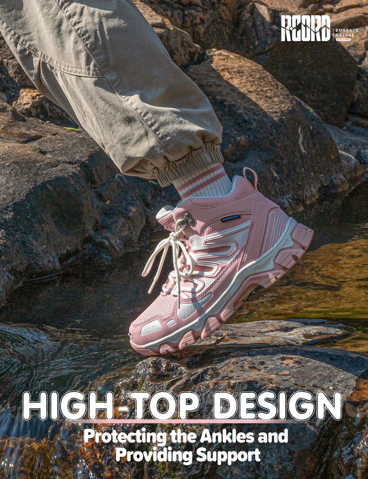 girls hiking boots with supportive ankle coverage for school, outdoor play, travel and everyday outdoor movement [color:Pink]