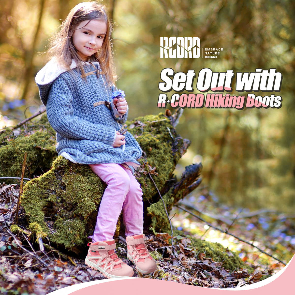 Comfortable girls hiking boots for school, daily wear, family outings, with waterproof comfort and outdoor protection [color:Pink]