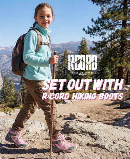 Waterproof kids hiking boots for nature walks, day hikes, warm-weather trails, with waterproof comfort and outdoor protection [color:Pink]
