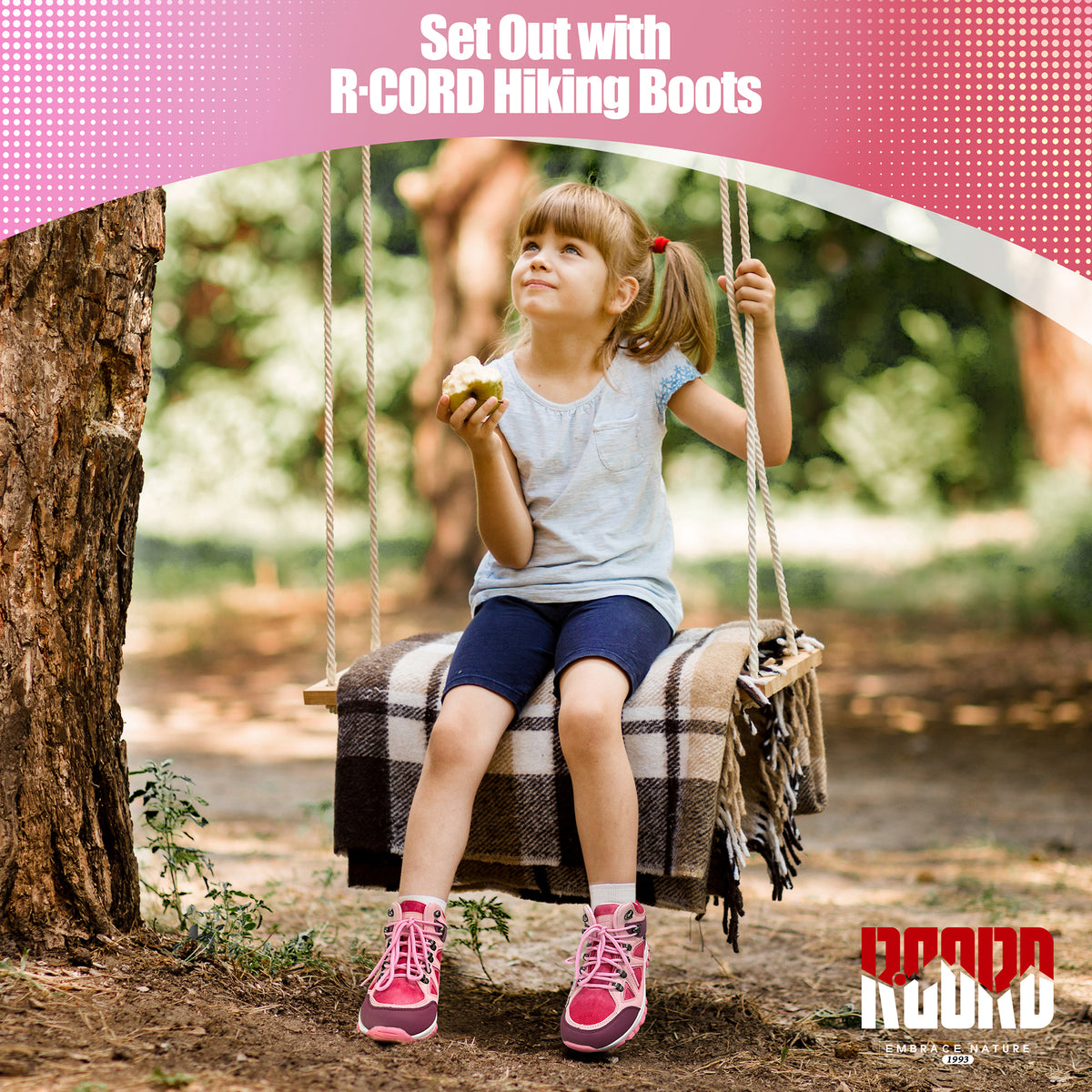 Waterproof kids hiking boots for family hiking, camping, with waterproof comfort and outdoor protection [color:Rose]