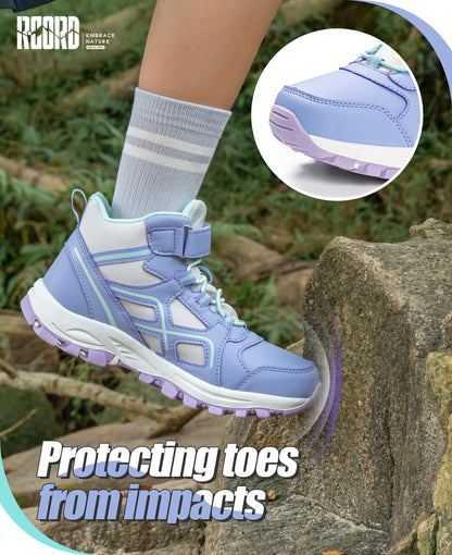 girls hiking boots with toe protection for bumps, rocks and outdoor obstacles [color:Turquoise]