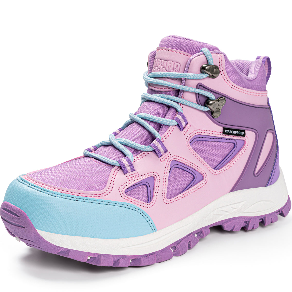 Waterproof kids hiking boots for nature walks, day hikes, warm-weather trails [color:Purple]