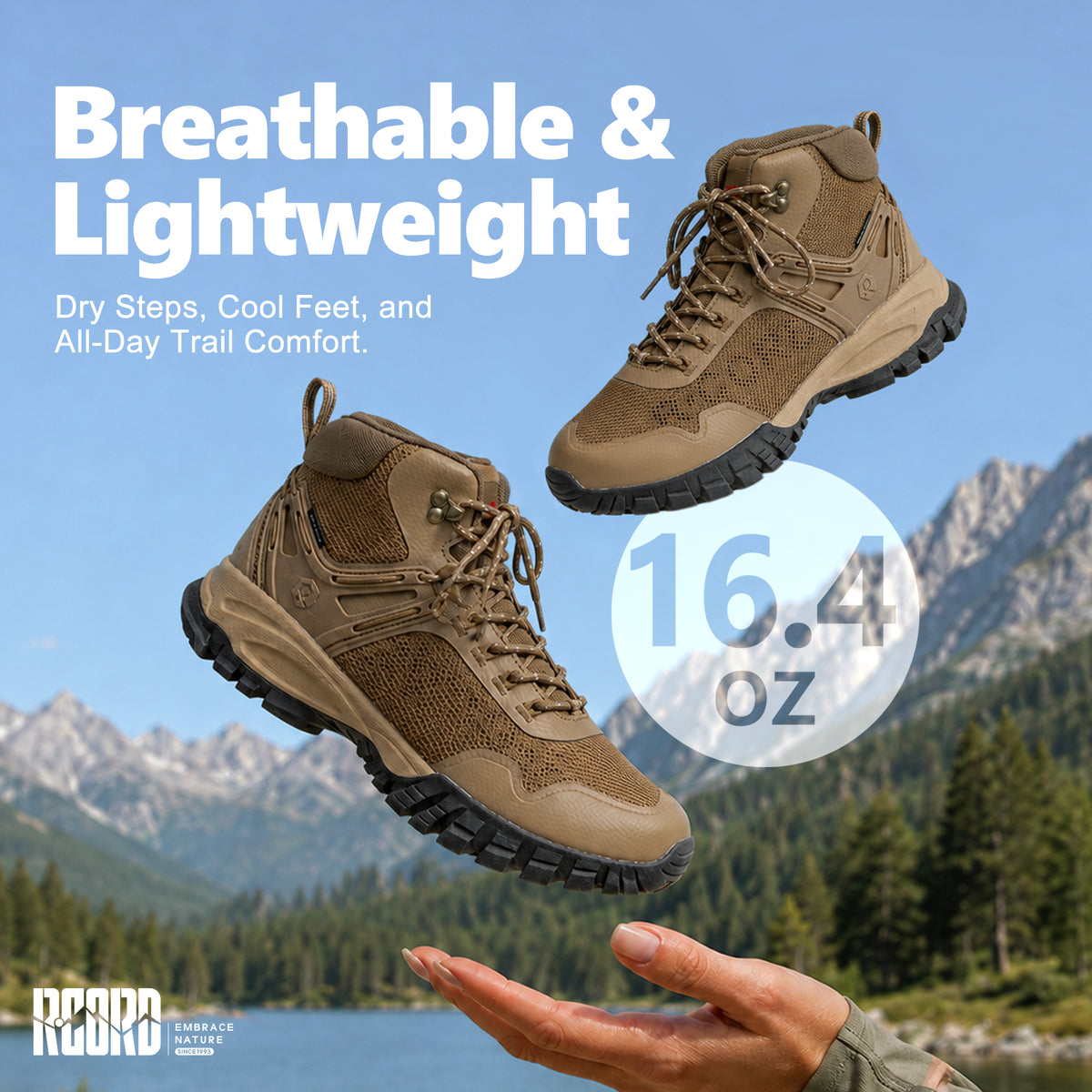Lightweight outdoor boots for flexible movement on active trails [color:Brown]
