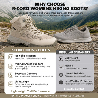 Lightweight outdoor boots for flexible movement on active trails [color:Sand]
