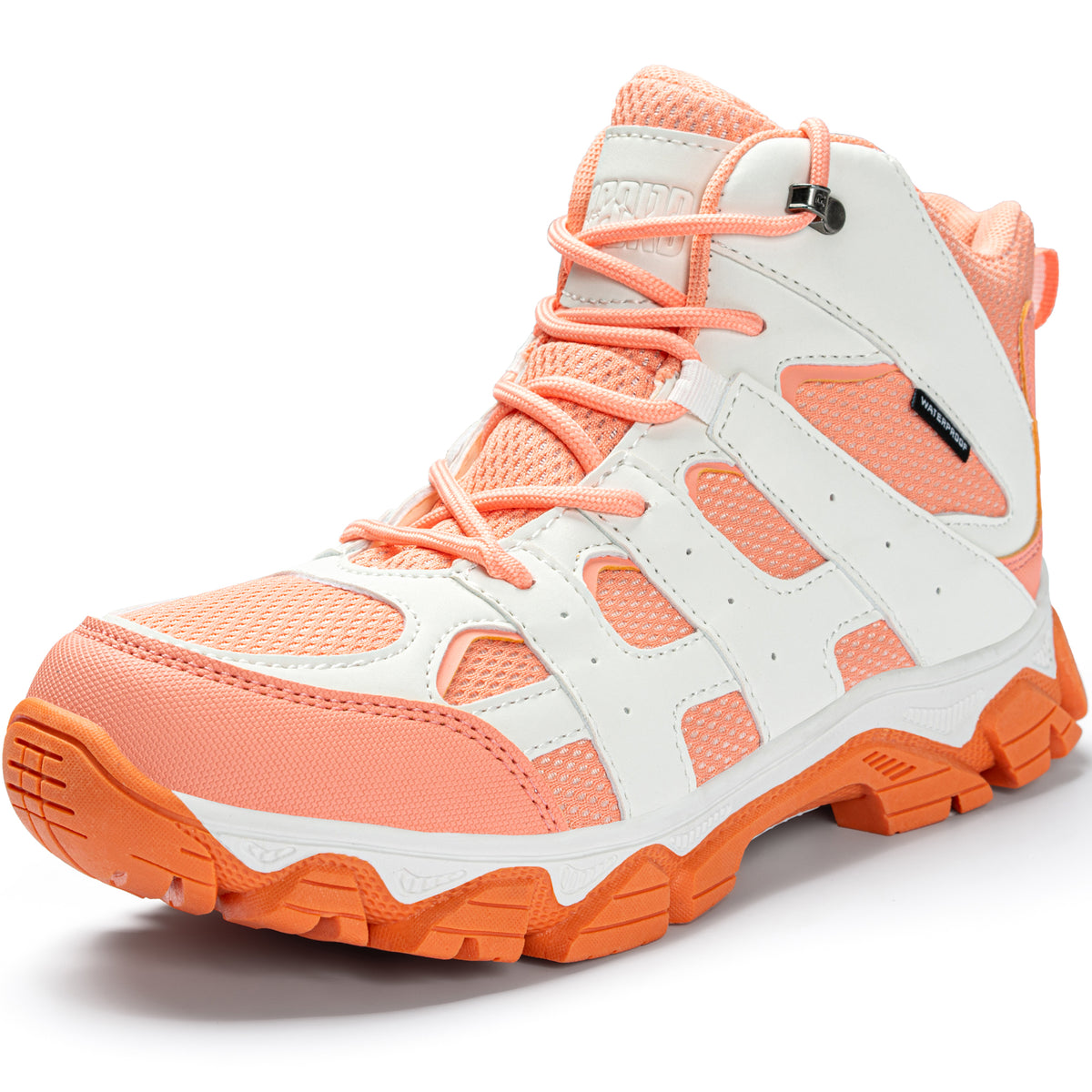 Lightweight kids hiking boots for school, playground, walking [color:Peach]