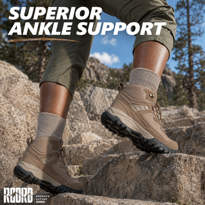 Mid-cut ankle support for walking around camp and nearby trails [color:Brown]
