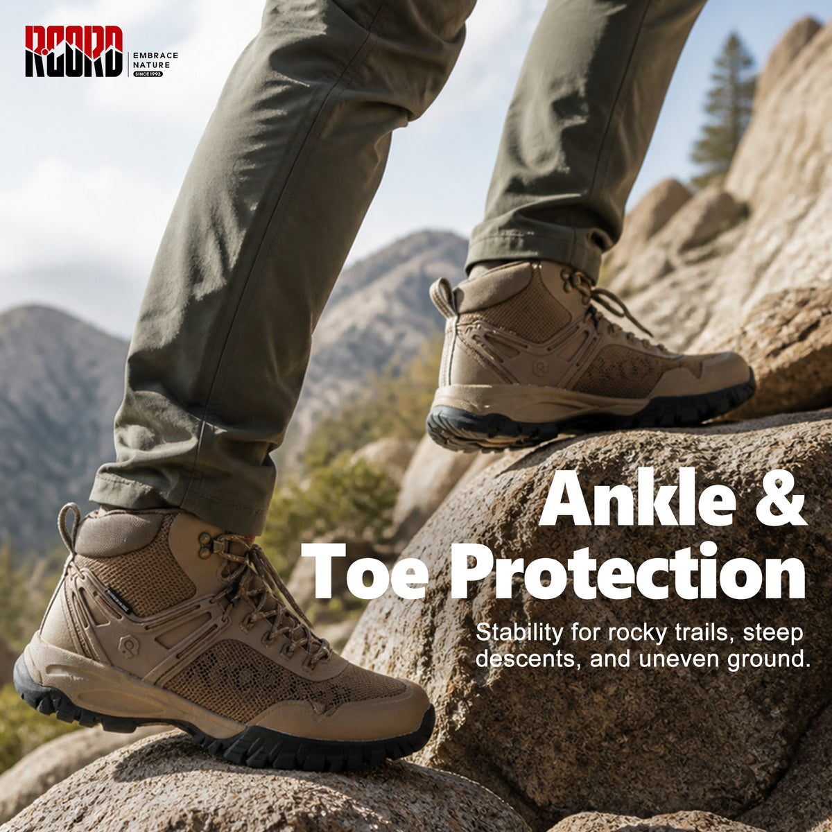 Mid-cut support for light hikes and varied park terrain [color:Brown]
