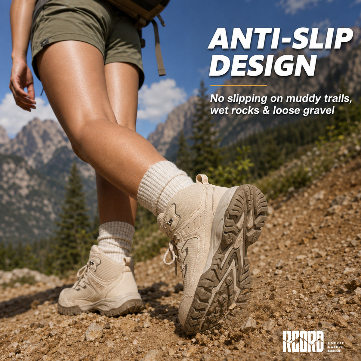 Non-slip grip for campsite paths, loose dirt and gravel [color:Sand]
