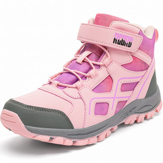 Protective toe girls hiking boots for nature trails, family hiking, outdoor exploring [color:Pink]