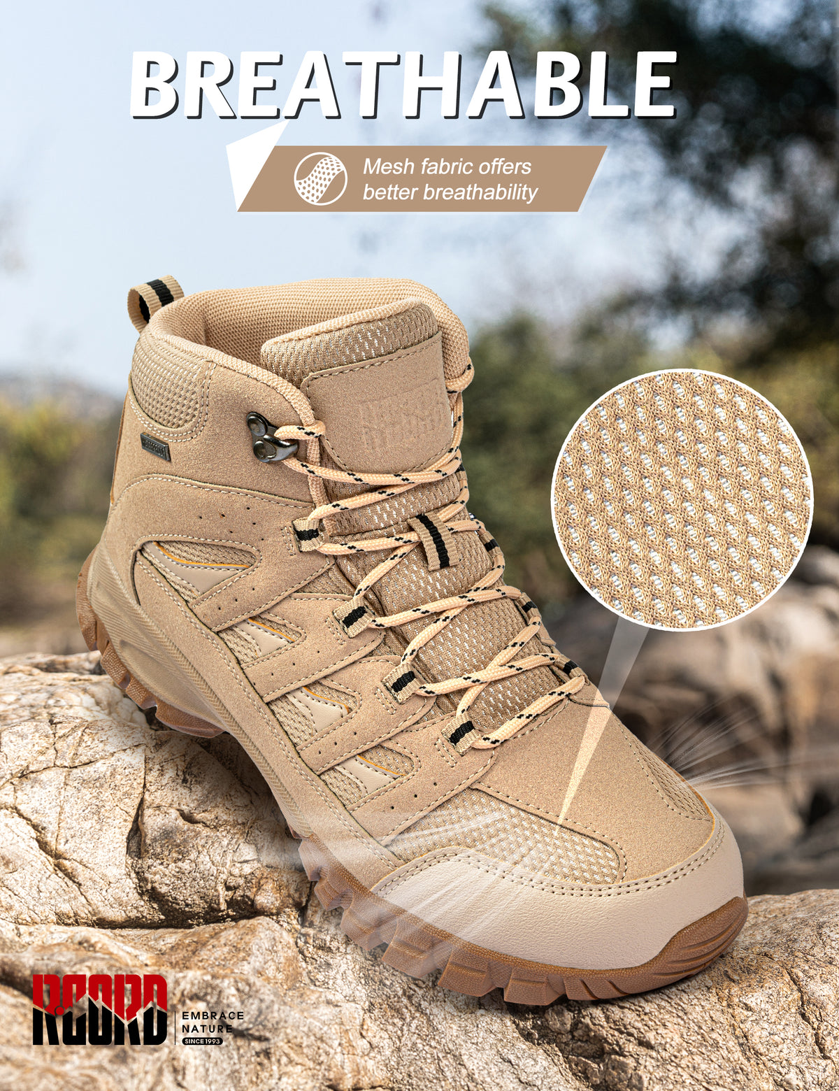 Protective toe cap for forest paths, rocks and roots [color:Sand]
