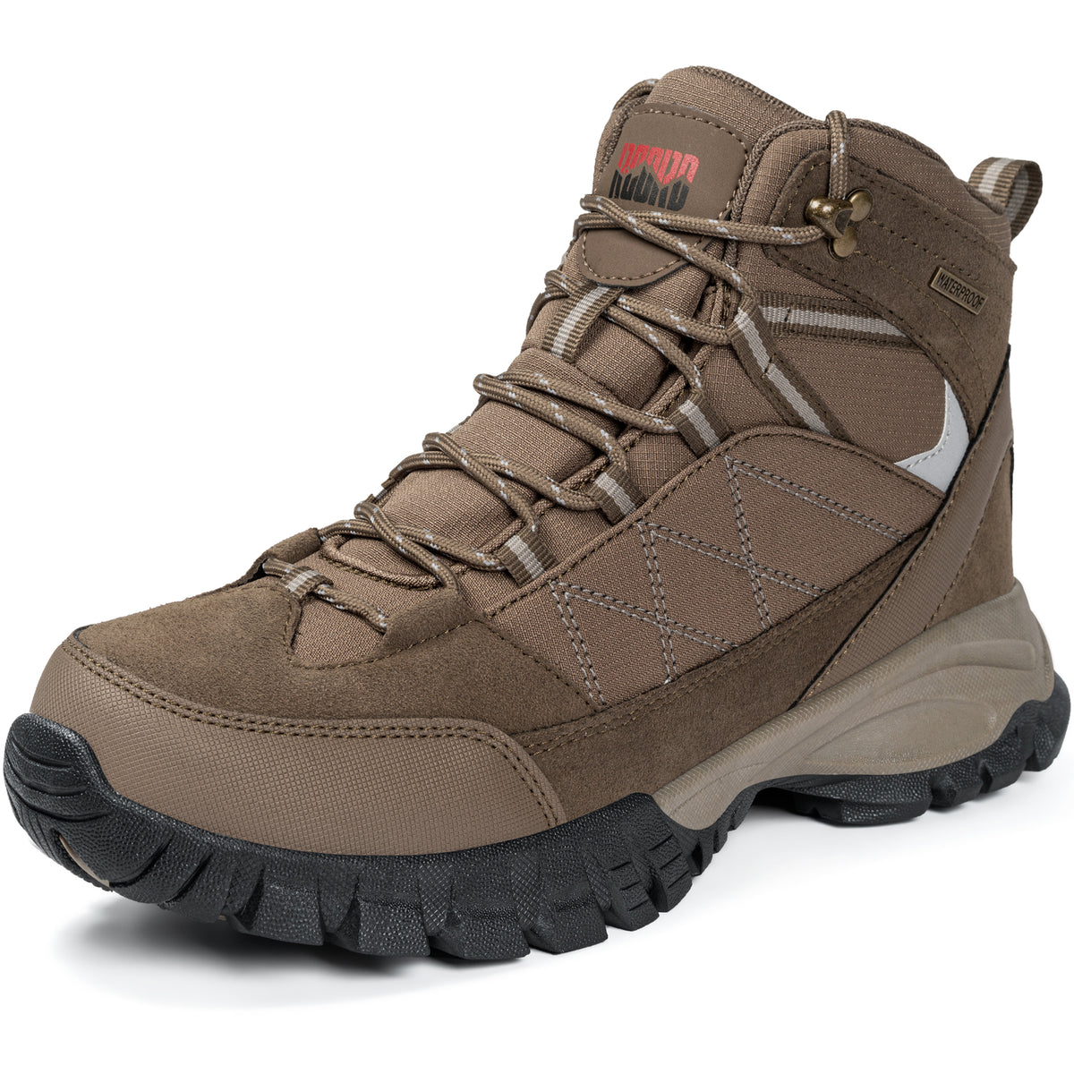 R CORD women's waterproof hiking boots for relaxed nature walks [color:Brown]
