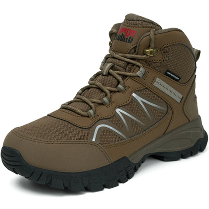 R CORD women's breathable hiking boots for everyday walking [color:Brown]
