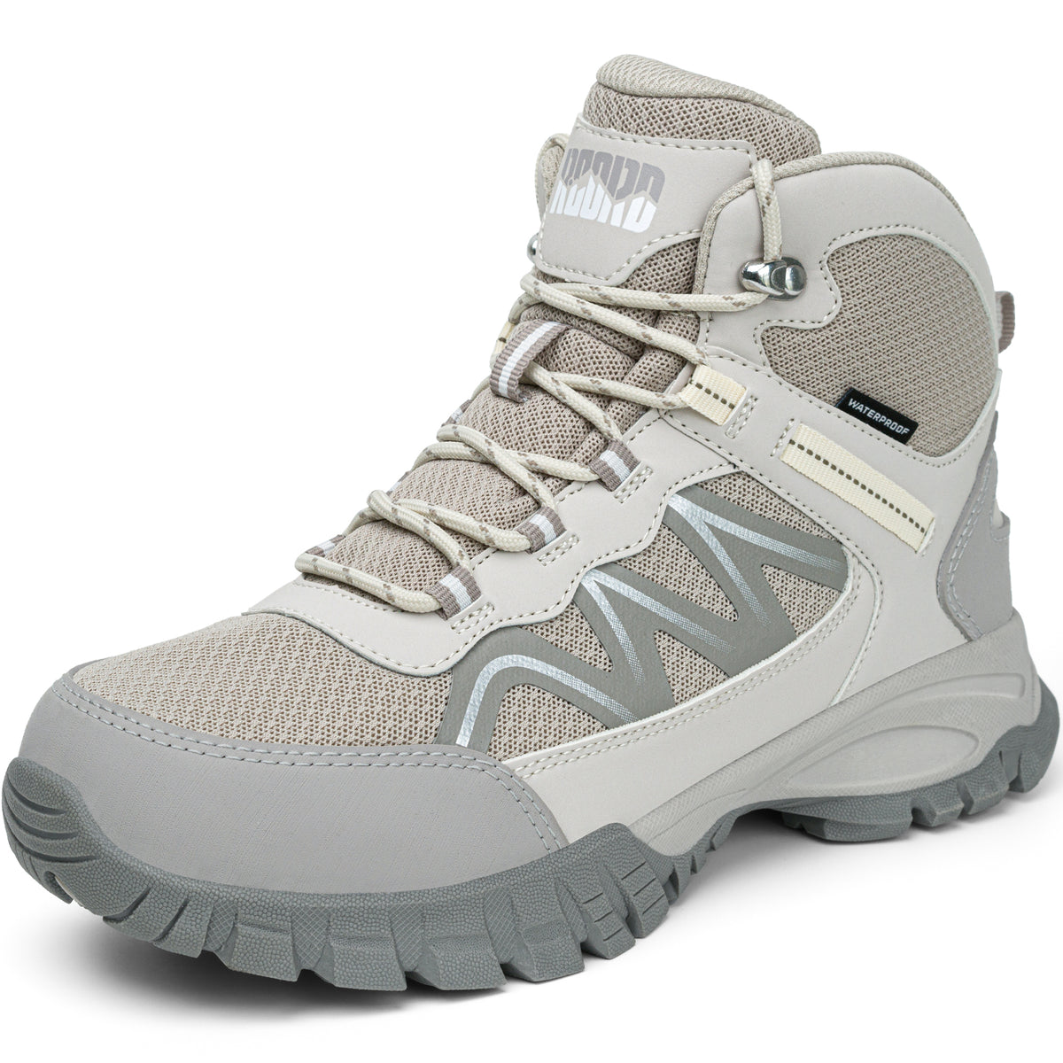R CORD women's breathable hiking boots for everyday walking [color:Sand]
