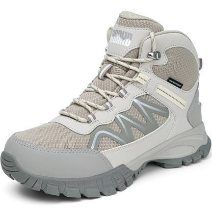 R CORD women's breathable hiking boots for everyday walking [color:Sand]

