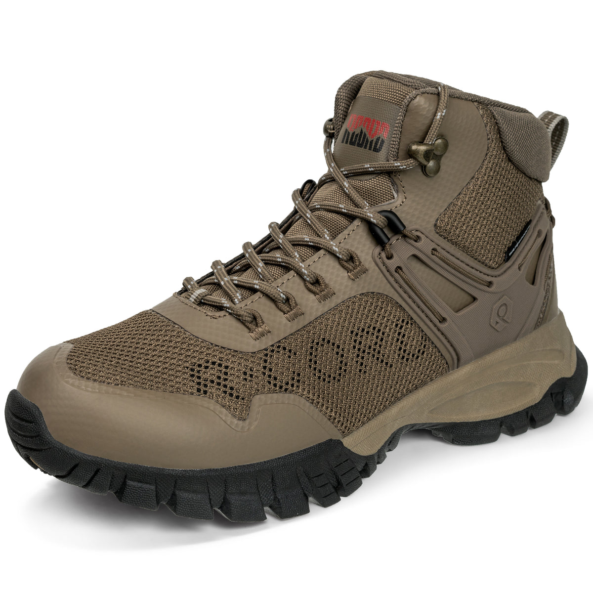 R CORD women's lightweight hiking boots for day hiking [color:Brown]
