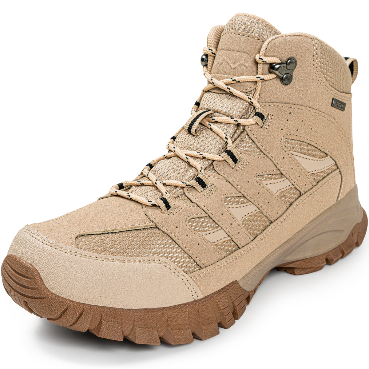 R CORD women's waterproof hiking boots for nature walks and easy trails [color:Sand]
