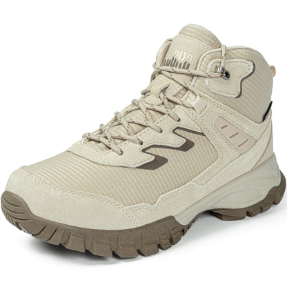 R CORD women's non-slip hiking boots for camping and short trails [color:Sand]
