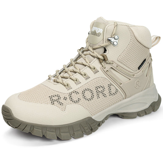 R CORD women's lightweight hiking boots for day hiking [color:Sand]
