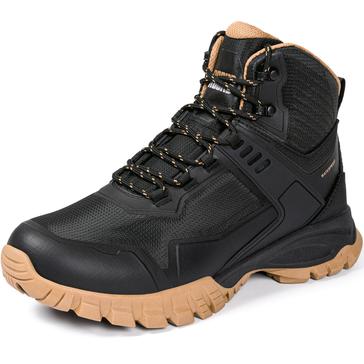 R CORD women's breathable hiking boots for day hikes [color:Black]
