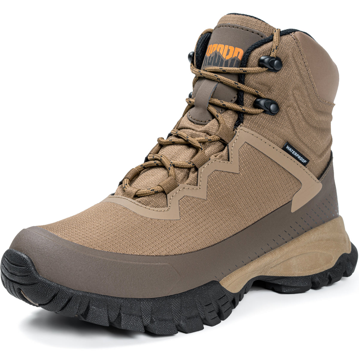 R CORD comfortable women's hiking boots for day hiking [color:Khaki]
