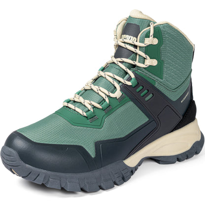 R CORD women's breathable hiking boots for day hikes [color:Lightgreen]
