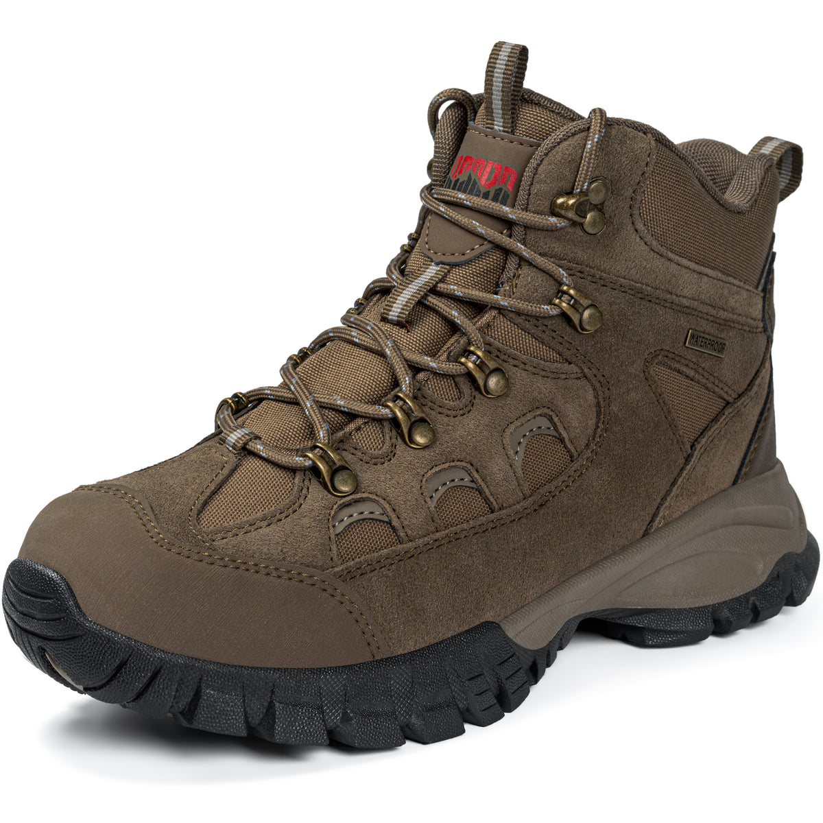 R CORD women's lightweight hiking boots for travel and day hikes [color:Brown]
