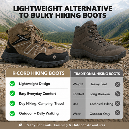 Multi-material upper for everyday hiking and outdoor wear [color:Brown]

