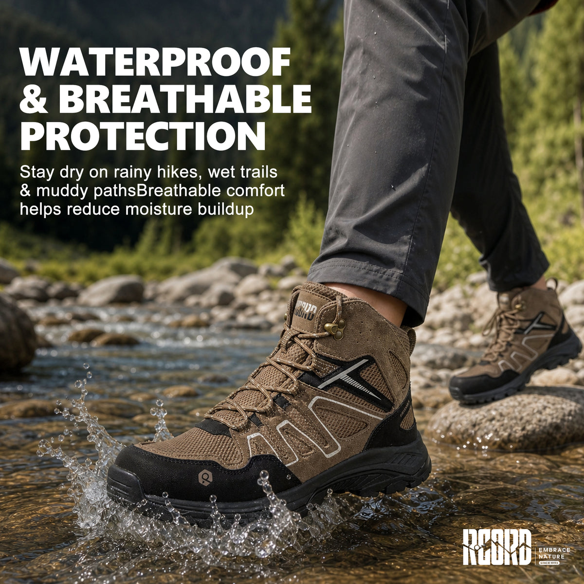 Waterproof protection for damp ground and changing outdoor conditions [color:Brown]
