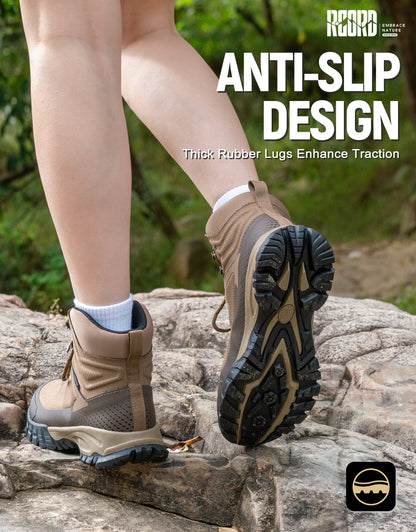 Slip-resistant outdoor traction for gravel, dirt and walking paths [color:Khaki]
